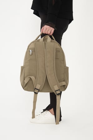 Sanmorris Unisex Suya Dayanıklı Krinkıl Kumaş Çok Gözlü Laptop Okul ve Sırt Çantası 3059