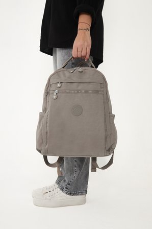 Sanmorris Unisex Suya Dayanıklı Krinkıl Kumaş Çok Gözlü Laptop Okul ve Sırt Çantası 3059