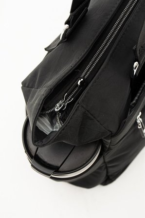 Sanmorris Unisex Suya Dayanıklı Krinkıl Kumaş Çok Gözlü Çapraz Okul, Seyahat ve Omuz Çantası 4003