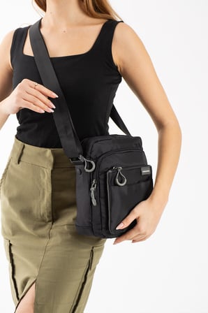 Sanmorris Unisex Çok Bölmeli Suya Dayanıklı Paraşüt Kumaş Çapraz Çanta