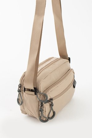 Sanmorris Kadın Suya Dayanıklı Paraşüt Kumaş Çok Gözlü Çapraz Askılı El Ve Omuz Çantası