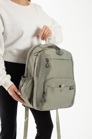Sanmorris Unisex Çok Bölmeli Suya Dayanıklı Paraşüt Kumaş Laptop Bölmeli Ve Günlük Sırt Çantası
