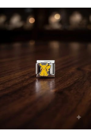 Pikachu Figür Paslanmaz Çelik Charm
