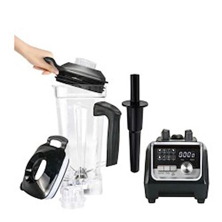 Vosco Bar Blender Pro Dijital Buz Kırıcılı 2 L, 2200 W, Siyah