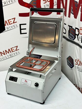 Sönmez Manuel 6 Bölmeli Kahvaltı Tabağı Kapatma Makinesi White