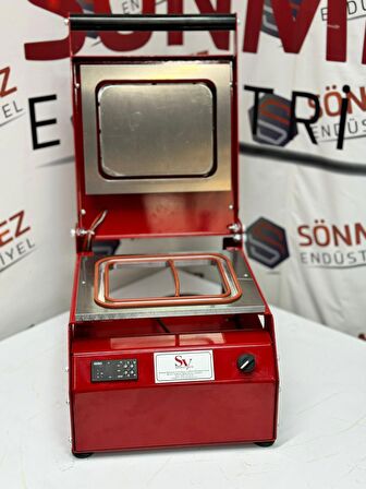 Sönmez Manuel Kase Kapatma 2 Gözlu Tabak Kapatma Makinesi Red