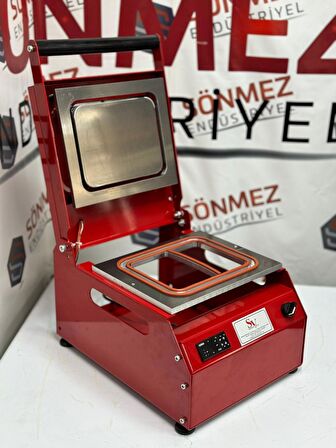 Sönmez Manuel Kase Kapatma 2 Gözlu Tabak Kapatma Makinesi Red