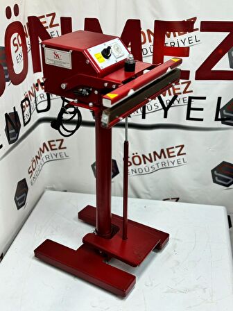 Sönmez Vakum Pedallı 45 Cm Pro Naylon Poşet Yapıştırma Makinesi Yerli Üretim Red