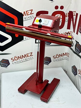 Sönmez Vakum Pedallı 80 Cm Pro Naylon Poşet Yapıştırma Makinesi Yerli Üretim Red