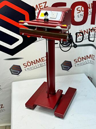 Sönmez Vakum 35 Cm Pro Pedallı Naylon Poşet Yapıştırma Makinesi Yerli Üretim Red