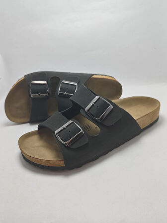 Mantar Taban Birkenstocks Arızona Leolı Nl Modeli Çift Tokalı Ortopedik Terlik