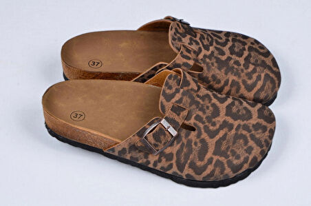 Leopar Mantar Tabanlı Kız Çocuk Boston Birkens Günlük Sabo 59463 Günlük Terlik