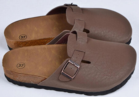 Mantar Tabanlı Kahverengi Çocuk Unisex Boston Birkens Günlük Sabo 59463 Günlük Terlik