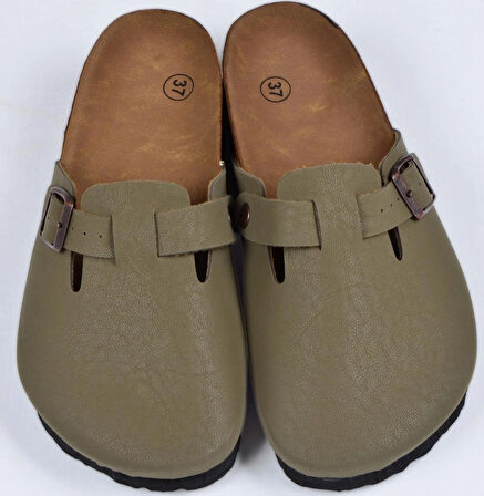 Mantar Tabanlı Haki Çocuk Unisex Boston Birkens Günlük Sabo 59463 Günlük Terlik