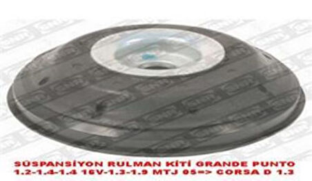 SNR KB65820 Amortisör Takozu Ön Rulmanlı Corsa D 07-14 Grande Punto Punto Evo 06- 50510134