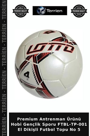 Premium Antrenman Ürünü Hobi Gençlik Sporu FTBL-TP-001 El Dikişli Futbol Topu No 5