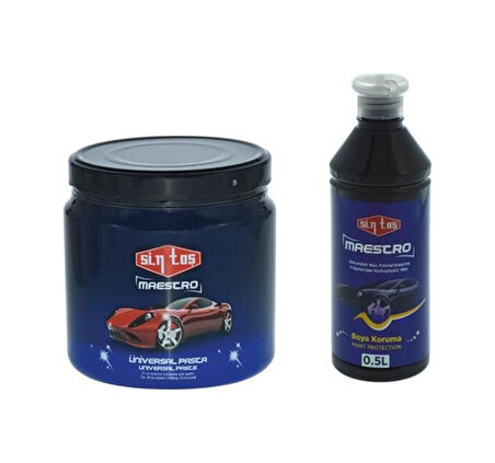 Sintaş Maestro Kalın Pasta 500 Gr + Sintaş Boya Koruyucu Wax 500 Gr