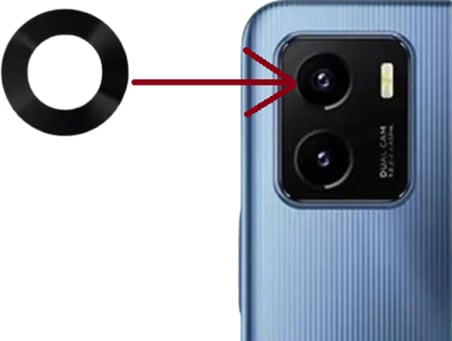 Vivo Y15S 2019 ile Uyumlu Kamera Camı Lens