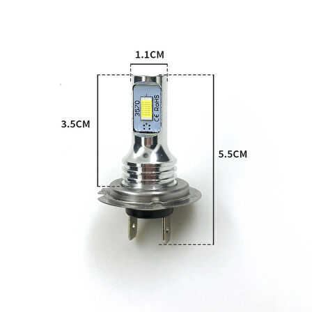 FEMEX NOVA CSP 3570 H7 BUZ MAVİ LED XENON LED HEADLİGHT