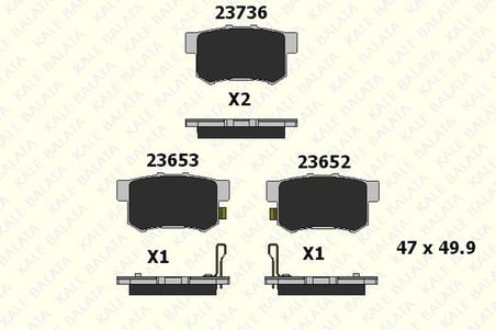 FREN BALATA ARKA HONDA ACCORD VII, CIVIC VII, CR-V II, FR-V, (1 TK )