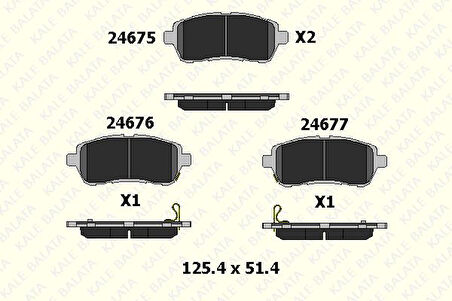 Ön Fren Balatası Ford Fıesta Vı 08> / Suzukı Swıft 10> / Daıhatsu Sırıon 08> / Mazda Iı 07>