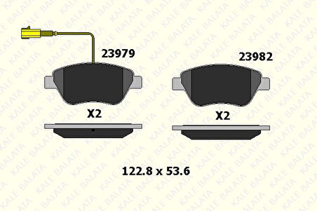 Fren Balata Tek Fişli Fıat Lınea 1.3 -Stılo-Bravo-Sıena-Palıo-Albea 1.2/1.4/1.6/1.9D M.Jet 1