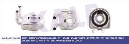 Yağ Soğutucu Cıtroen Berlıngo/C4/C4 I/C5 I Peugeot 306/307/407206/Partner Al / Pl / Brz (1 Ad )