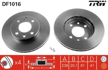 FREN DİSKİ ÖN RENAULT CLIO I-II,KANGOO,MEGANE I ,THALIA I II R11,R19,R21 86-95 R9 84-89 (1 TK )