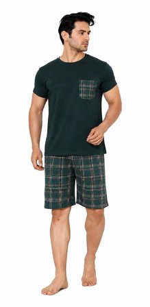 SUNZER HOMEWEAR ERKEK YEŞİL KAPRİ PİJAMA TAKIMI