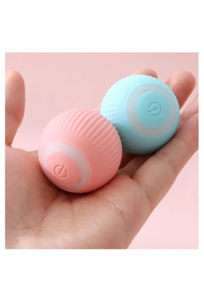 1 Adet İnteraktif Kedi Köpek Oyun Topu – Şarjlı Otomatik Hareketli Silikon Kılıflı 3 Modlu Interactive Rechargeable Pet Toy