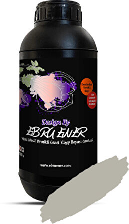 Ebru Ener Anka Vernikli Genel Yüzey Boyası Grej (Gri Bej) 1000 gr.