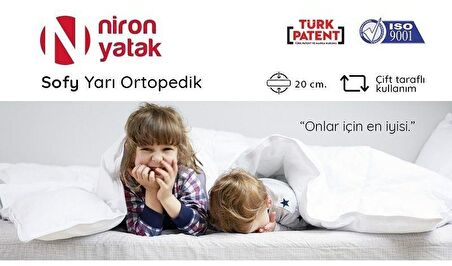 Niron Yatak Sofy Yarı Ortopedik Çift Kişilik Yaylı Yatak 150 x 200 cm