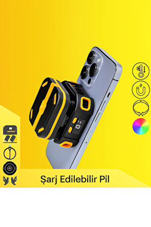 QASUL Mobil Soğutma Fanı Soğutucu Radyatör Yarı İletken 2000 MAH Kablosuz Pil Manyetik