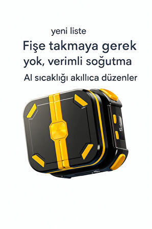 QASUL Mobil Soğutma Fanı Soğutucu Radyatör Yarı İletken 2000 MAH Kablosuz Pil Manyetik