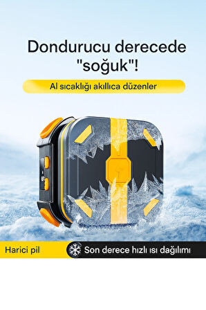 QASUL Mobil Soğutma Fanı Soğutucu Radyatör Yarı İletken 2000 MAH Kablosuz Pil Manyetik