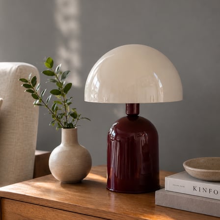 Soho Bordo Krem Metal Masa Lambası | ByLamp