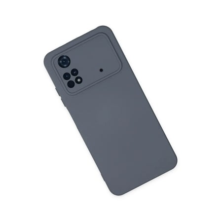 Soi Home Poco M4 Pro 4G Uyumlu Kılıf Nano içi Kadife Silikon - Gri SOI