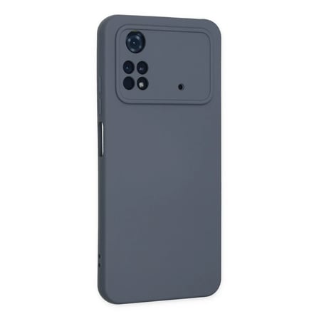 Soi Home Poco M4 Pro 4G Uyumlu Kılıf Nano içi Kadife Silikon - Gri SOI