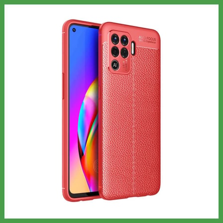 Soi Home Reno 5 Lite Uyumlu Kılıf Auto Focus Kapak - Kırmızı SOI