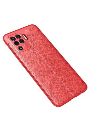 Soi Home Reno 5 Lite Uyumlu Kılıf Auto Focus Kapak - Kırmızı SOI