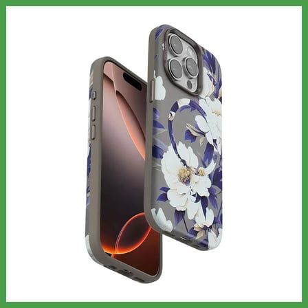 Soi Home Onegif iPhone 14 Pro Uyumlu Flower Series Magsafe Kapak - Gri SOI