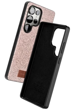 Soi Home Onegif Samsung Galaxy S25 Ultra Uyumlu Bright Simli Kapak - Pembe SOI