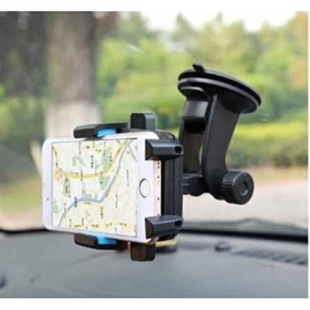 Araç İçi Cam ve Torpido Vantuzlu Telefon Tutucu