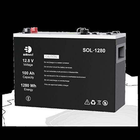 Solinved 12.8 V 100Ah LiFePO4 Akü