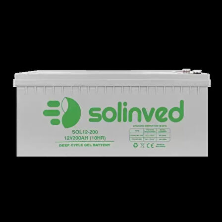 Solinved 12v 200Ah Jel Akü