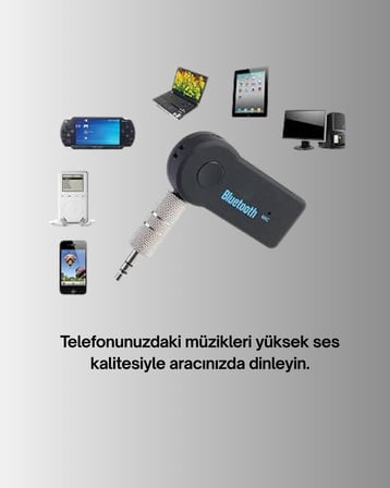 Bluetooth Destekli AUX Müzik ve Konuşma Cihazı