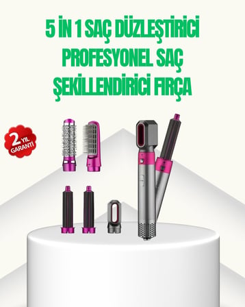 5’i 1 Arada Profesyonel Saç Şekillendirici Tek Cihazla Sınırsız Stil