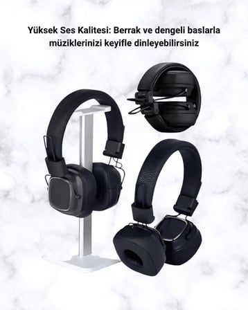 Bluetooth 5.3 Rainbow Işıklı Kulak Üstü Kablosuz Kulaklık Yeni Nesil