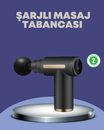 Sporcu Kas Masaj Tabancası 6 Kademe Güçlü Titreşim 4 Başlık Şarjlı Masaj Al