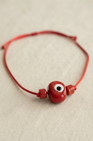Handmade Bohem Kırmızı Nazar Kolye 5886